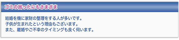 ゴミの困ったにもさまざま